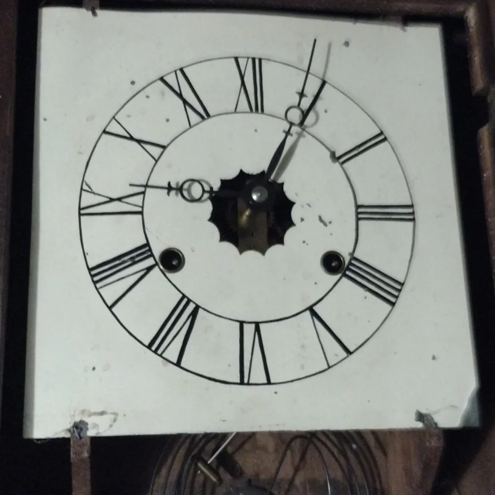 Antique E.N.Welch Wooden Wall Clock with Portrait